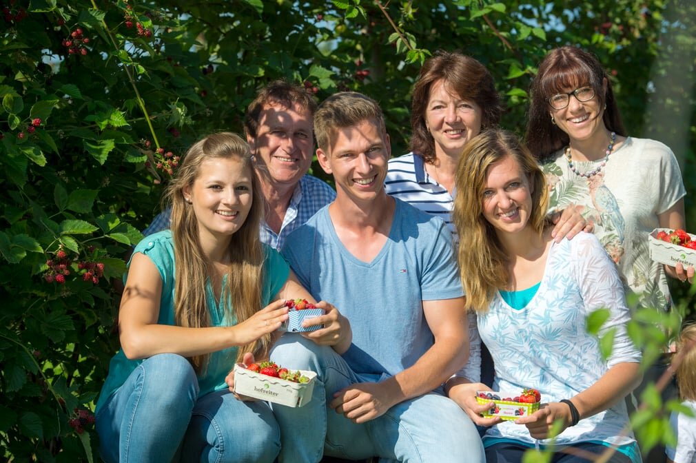 Beeren sind die Leidenschaft der Familie