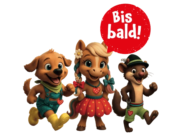 Maskottchen von Hofis laden ein